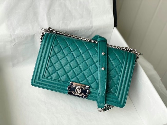 Chanel Le Boy Flap Shoulder Bag Original Leather A67086 green HY2939mV18