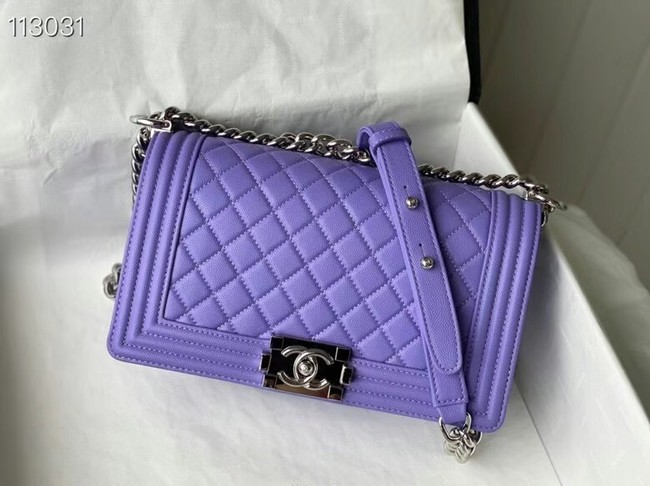 Chanel Le Boy Flap Shoulder Bag Original Leather A67086 purple HY6331ED90