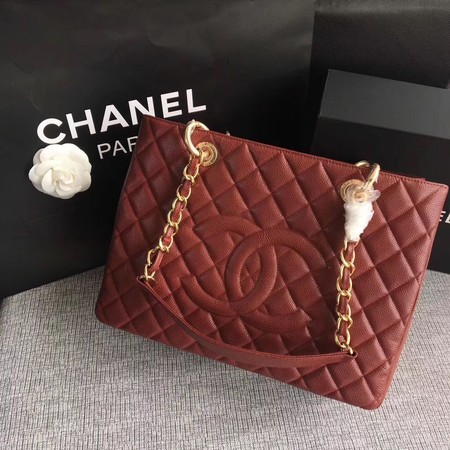 Chanel LE Boy Grand Shopping Tote Bag GST Wine Cannage Pattern A50995 Gold HY14827Is53