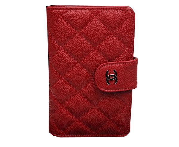 Chanel Matelasse Bi-Fold Wallet Original Cannage Pattern Leater CHA48667 Red HY14773JD28