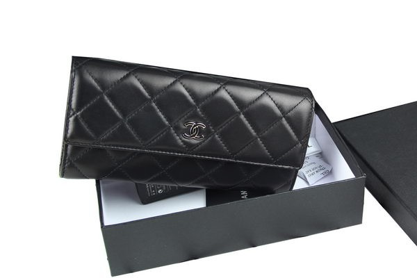 Chanel Matelasse Long Wallet Original Leather A50096 Black HY23752Ym74