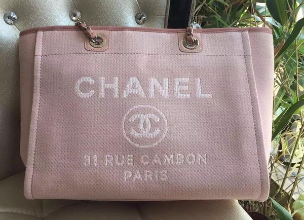 Chanel Medium Canvas Tote Shopping Bag A1679M Pink HY15609tg76