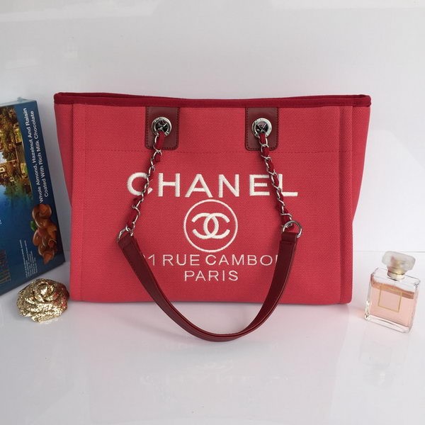Chanel Medium Canvas Tote Shopping Bag A68045 Rose HY18136NP24