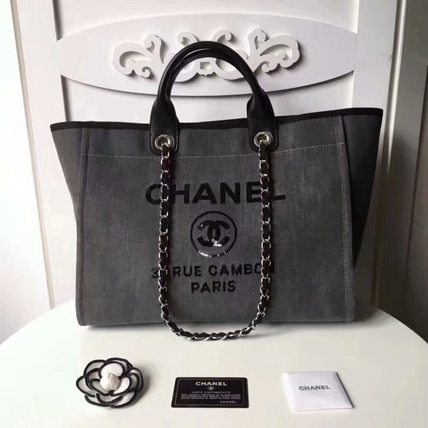 Chanel Medium Original Canvas Leather Tote Shopping Bag 66941A HY13300Kn56