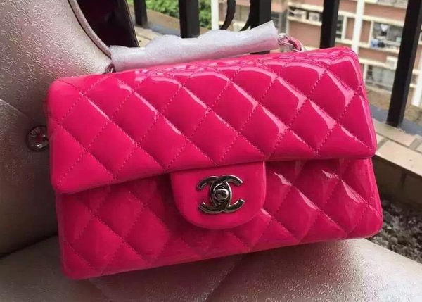 Chanel mini Classic Flap Bag Original Patent A1116 Rose HY16687ff76
