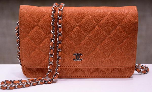 Chanel mini Flap Bag Nubuck Leather A33814N Orange HY13218vN22