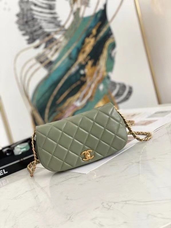 Chanel mini Flap Shoulder Bag Original leather AP2344 green HY18388pk20