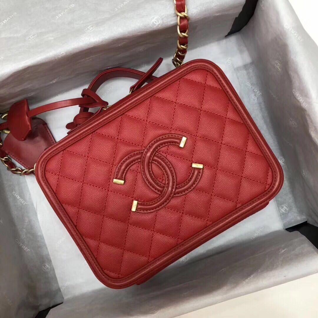 Chanel mini Vanity Case Original A93342 red HY10864tg76