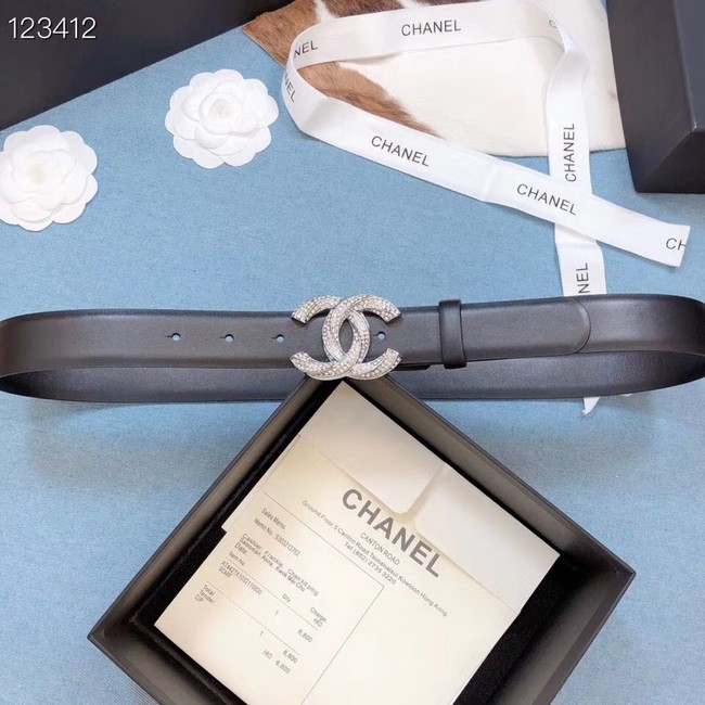 Chanel Original Calf Leather 3602 black&Silver HY15958gE29