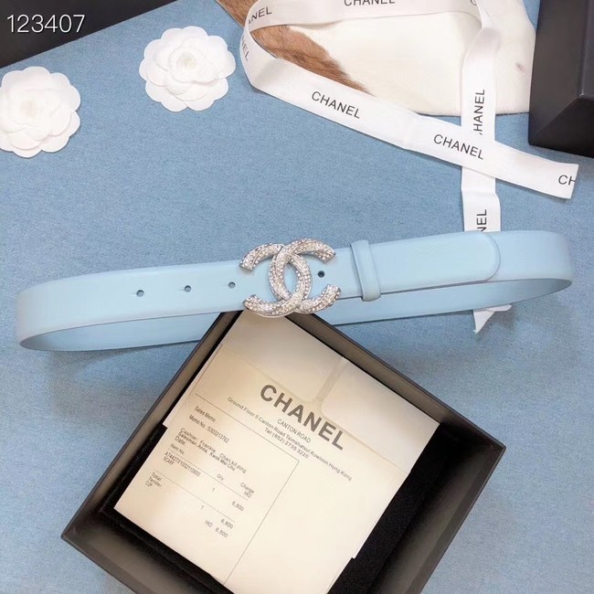 Chanel Original Calf Leather 3602 light blue&Silver HY15879Xp72