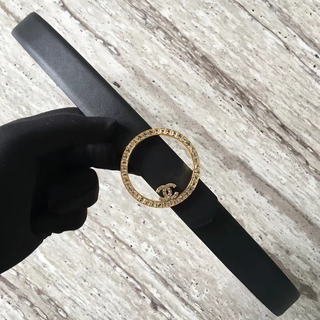 Chanel Original Calf leather Belt 56991 black HY6554HB29