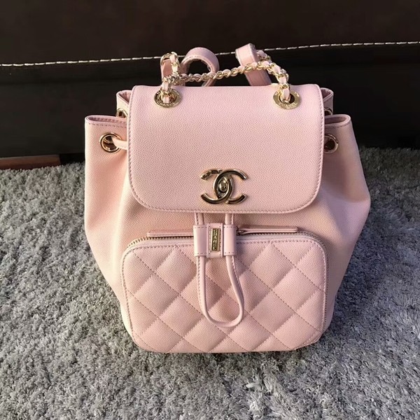 Chanel Original Calfskin Leather Backpack CHA2589 Light Pink HY20543Rk60