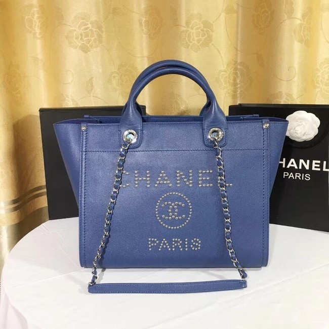 Chanel Original Caviar Leather Tote Shopping Bag 92565 blue HY8655vj67