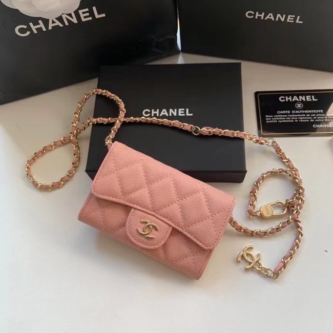 Chanel Original Grained Calfskin Pocket 81081 pink HY2435hT91