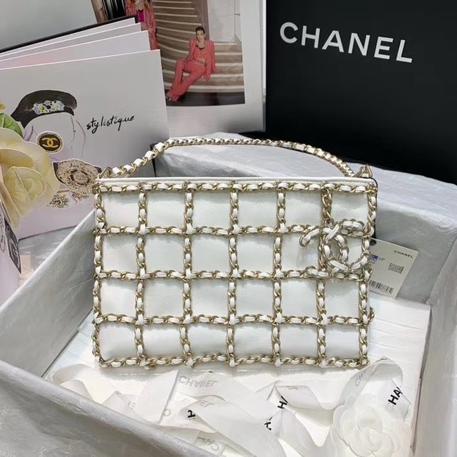 Chanel Original Lambskin Small shopping bag AS1382 white HY25103ta99