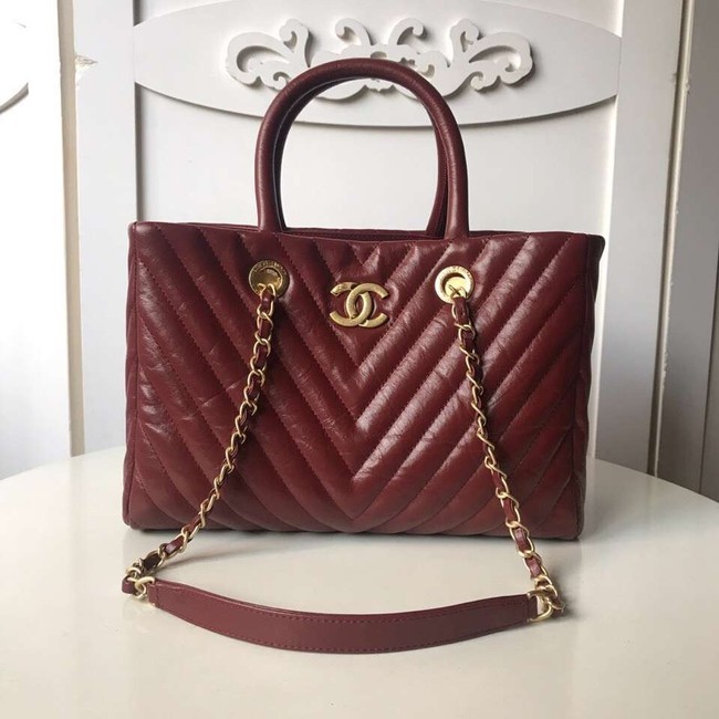 Chanel Original large shopping bag A57974 Burgundy HY17236Eb92