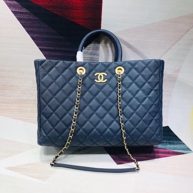 Chanel Original large shopping bag Grained Calfskin A93525 blue HY19458pA42
