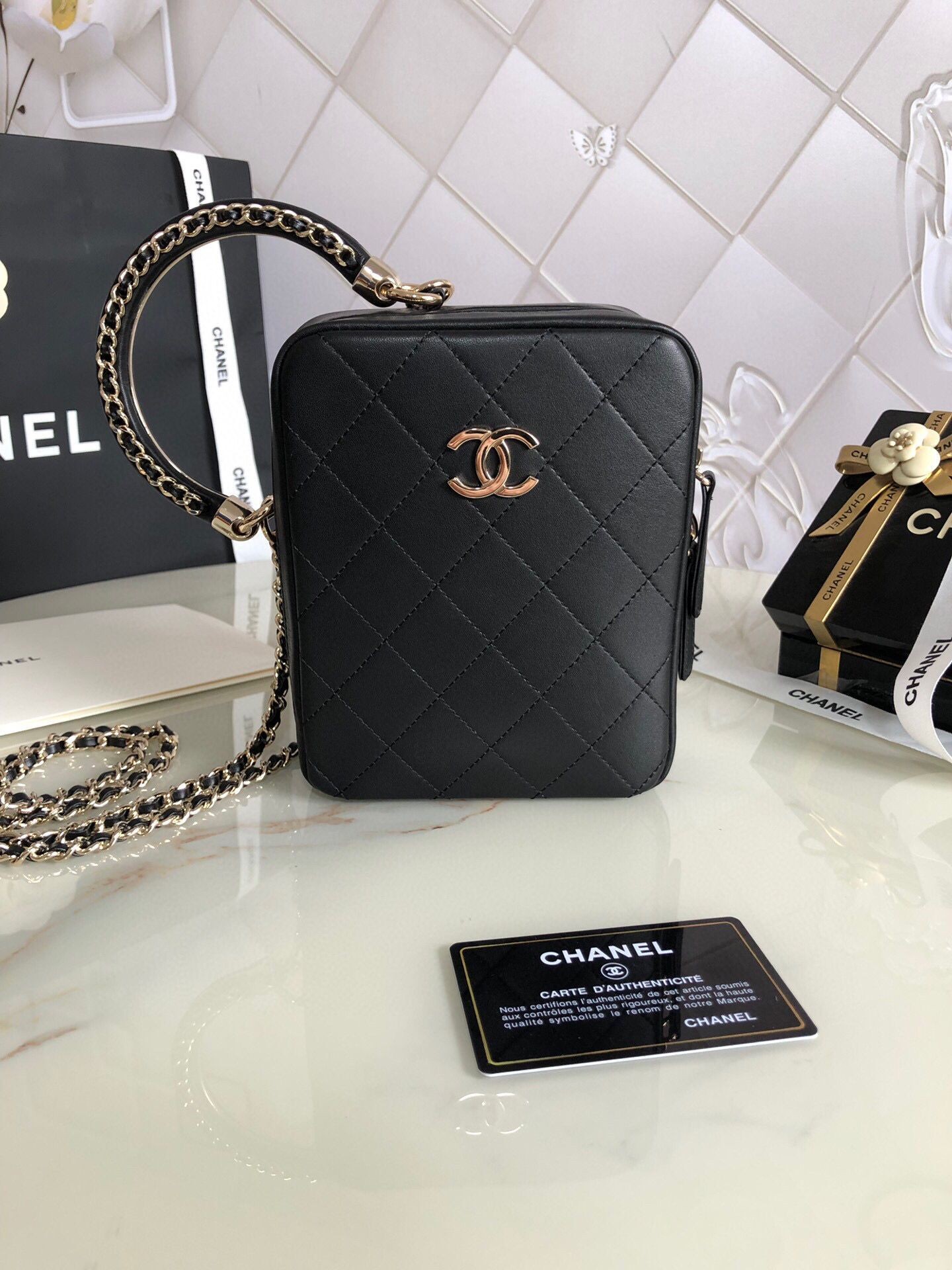 Chanel Original Lather bag 5999 black HY24117Ym74