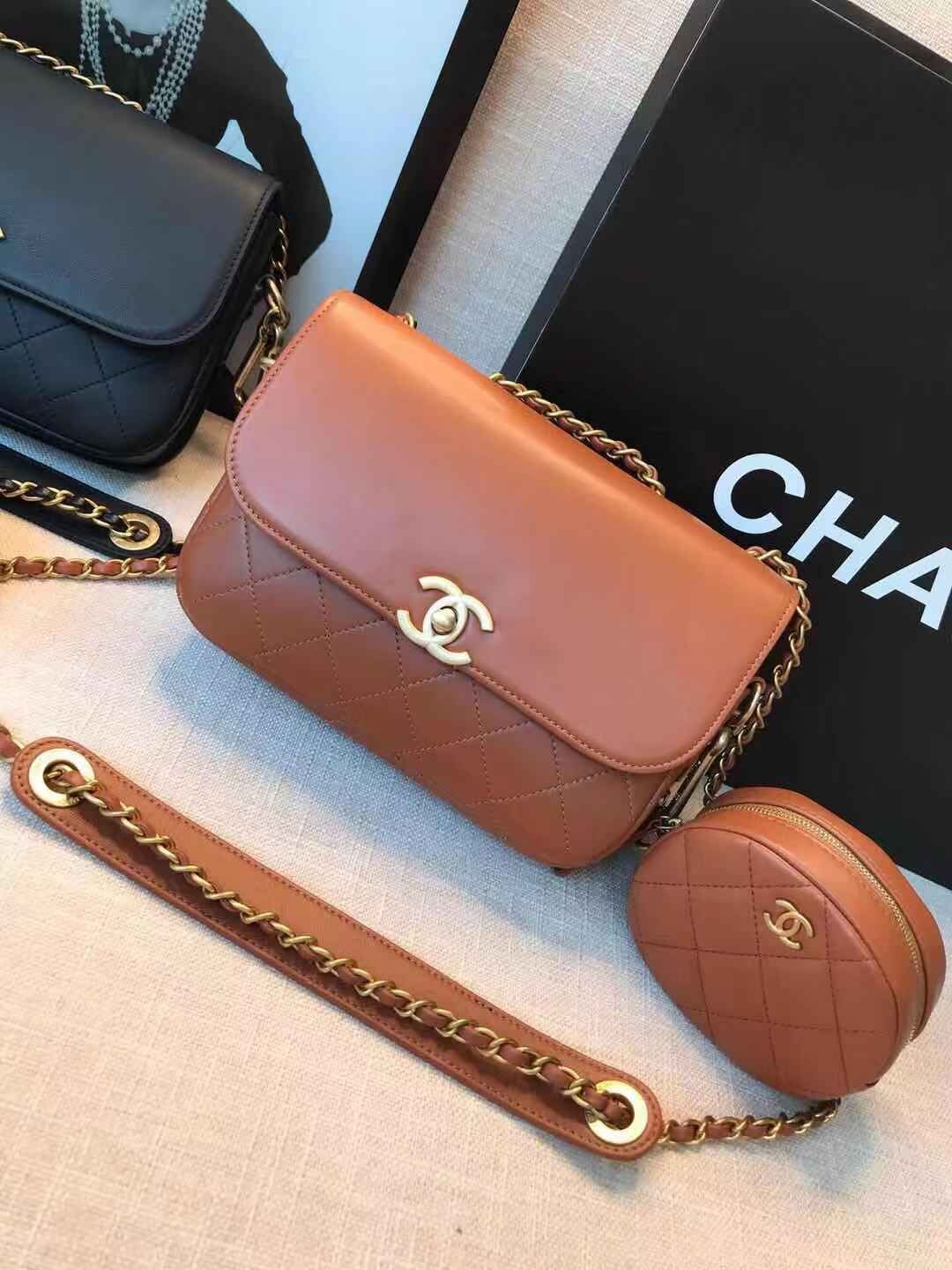 Chanel Original Leather Bag C5787 Brown HY15892XW58