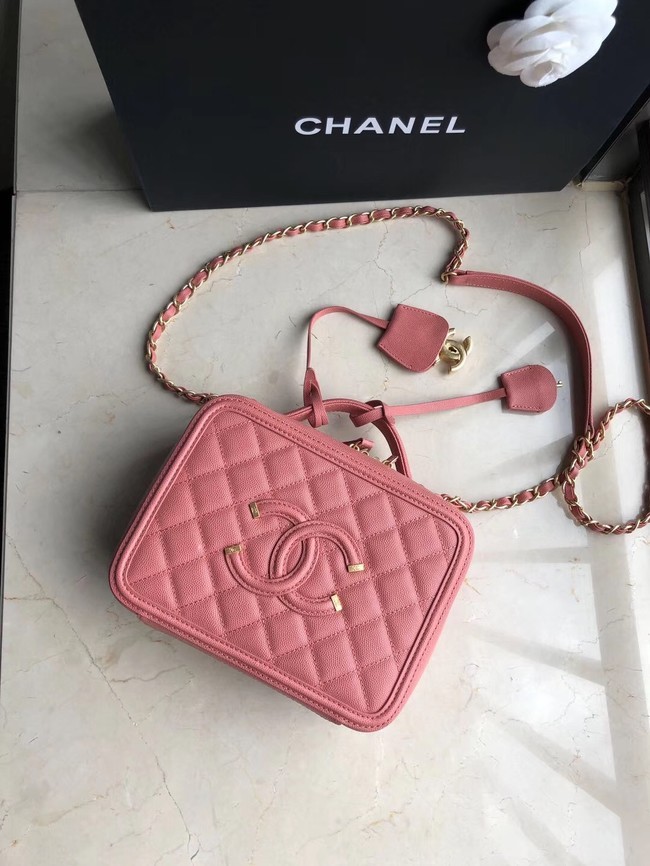 Chanel Original Leather Medium Cosmetic Bag 93443 Pink HY11470lU52
