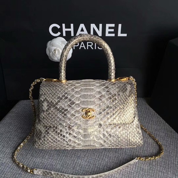 Chanel Original Python Leather Tote Bag 8119G HY7501Qu69