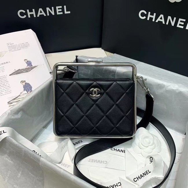Chanel Original Sheepskin Leather clutch bag AS1732 black HY26859Kf26