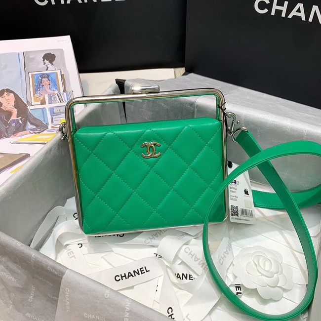 Chanel Original Sheepskin Leather clutch bag AS1732 green HY24051xa43