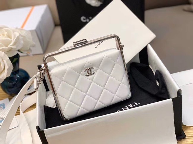 Chanel Original Sheepskin Leather clutch bag AS1732 white HY365Sy67