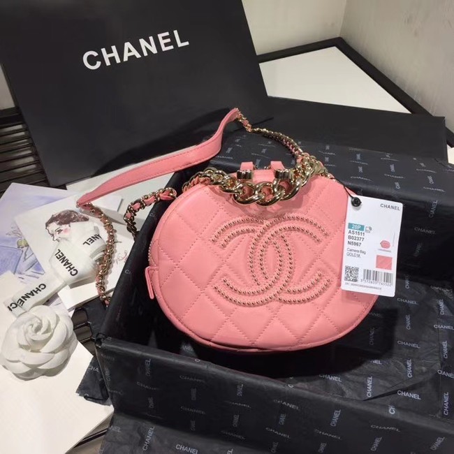 Chanel Original Small classic Sheepskin camera bag AS1511 pink HY21065vj67