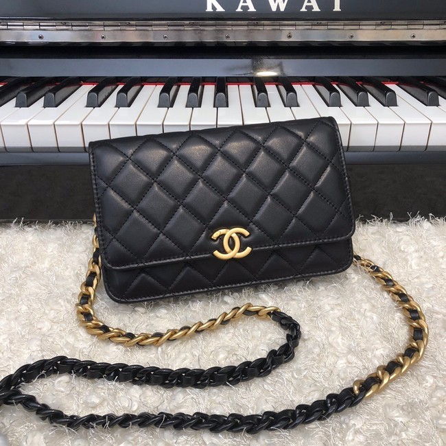 Chanel Original Small classic Sheepskin flap bag AP33814 black HY19732vX33