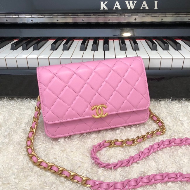 Chanel Original Small classic Sheepskin flap bag AP33814 pink HY19678Nw52