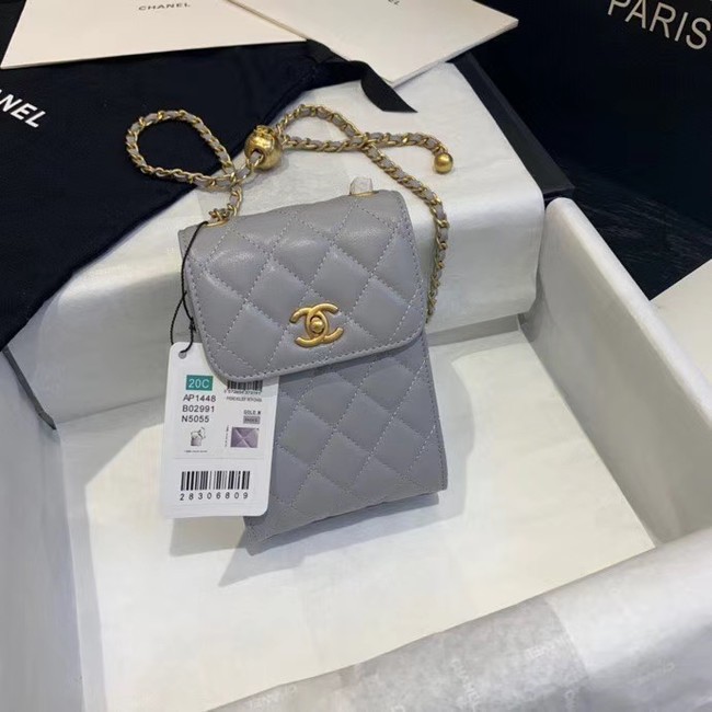 Chanel Original Small classic Sheepskin Shoulder Bag AP1448 grey HY17756zd34