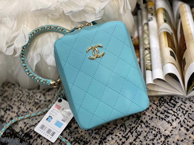 Chanel Original Small Sheepskin camera bag AS1753 light blue HY19083Rk60