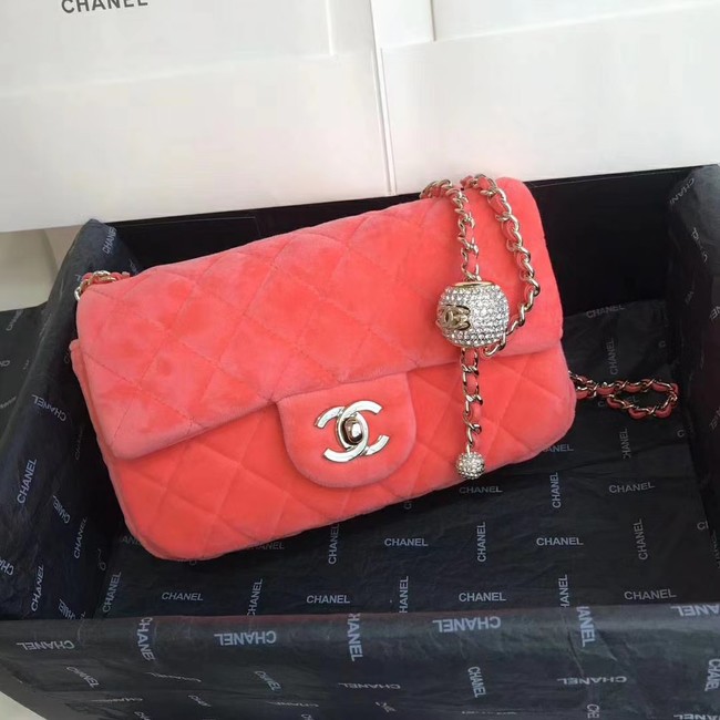 Chanel Original Small velvet flap bag AS1792 Watermelon red HY6156pB23