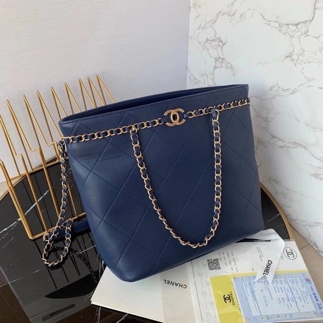 Chanel shopping bag AS2556 Navy Blue HY20069fH28