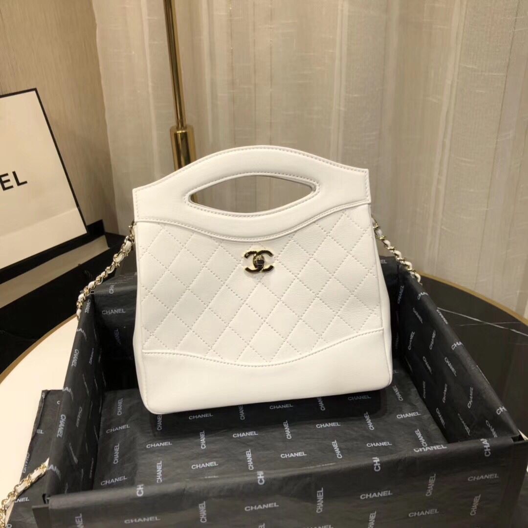 CHANEL Shopping Bag Mini Tote B57979 White HY19882np57