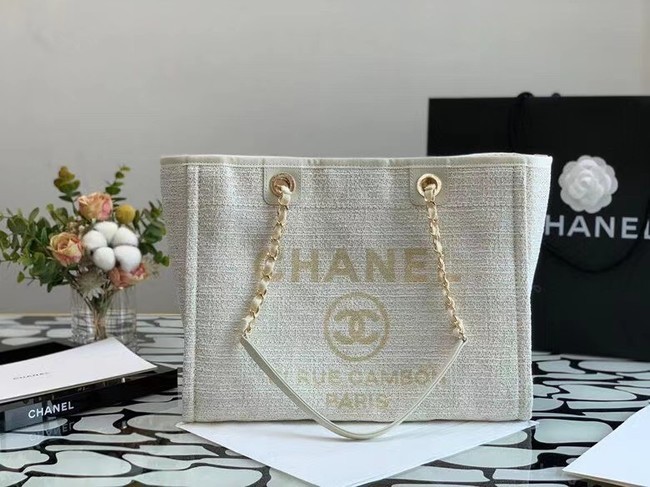Chanel Shopping bag MM A67001 White HY23840dV68