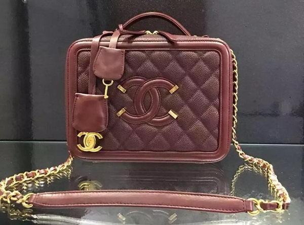 Chanel Shoulder Bag Original Calfskin Leather CHA6678 Burgundy HY18975Jz48