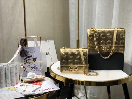 Chanel Shoulder Bag Original Leather Gold 63595 Gold HY15091ED90