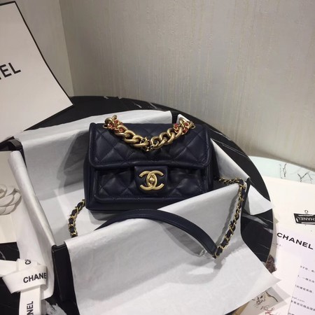 Chanel Shoulder Bag Original Leather Navy 50937 Gold HY15941CC86
