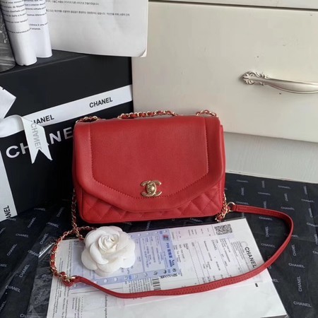 Chanel Shoulder Bag Original Leather Red AS0729 Gold HY24935dV68
