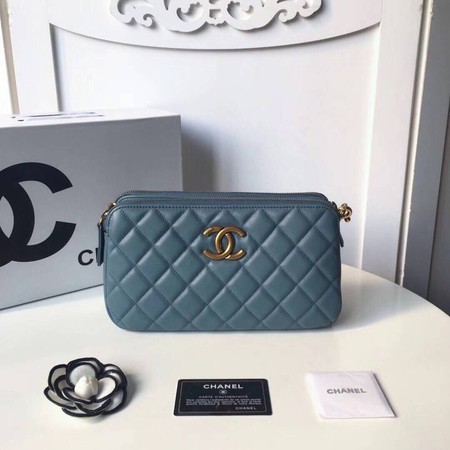 Chanel Shoulder Bag Original Sheepskin Leather A66269 Light Blue HY13599sp14