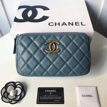 Chanel Shoulder Bag Original Sheepskin Leather A66270 SkyBlue HY25729DI37