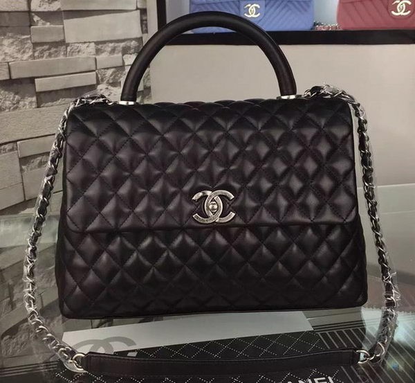 Chanel Shoulder Tote Bag Original Calfskin Leather A7777 Black HY16478PC54