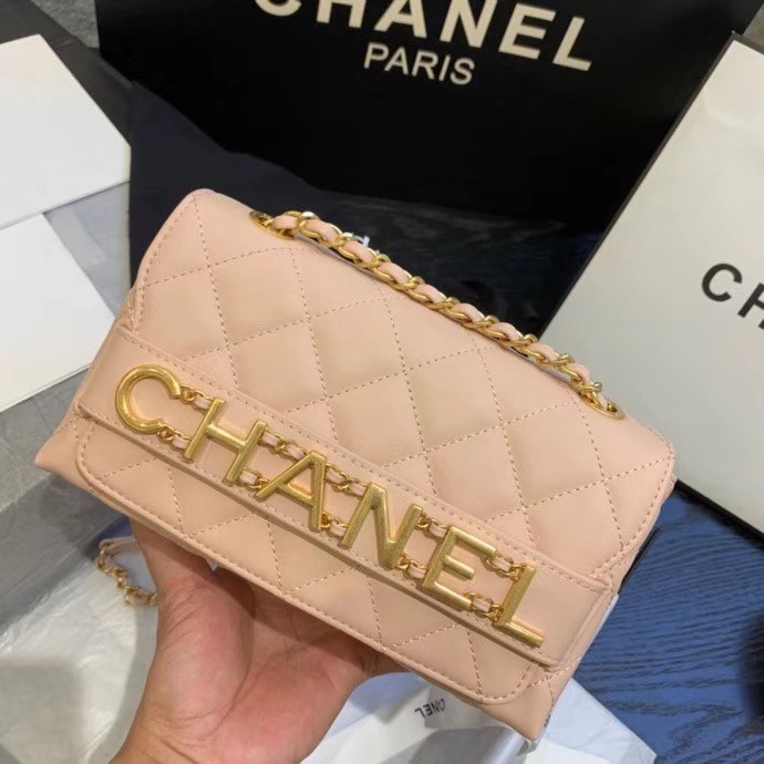 Chanel small Flap Bag Original Sheepskin Leather AS1490 light pink HY24949uZ84