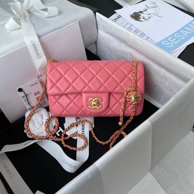 Chanel small Flap Bag Original Sheepskin Leather AS1787 pink HY7948ta99