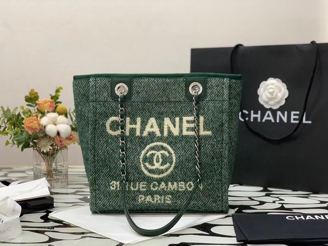 Chanel small Shopping bag A66940 green HY15436qM91