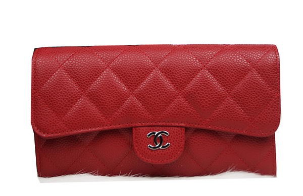 Chanel Tri-Fold Wallet Original Cannage Pattern Leather CHA31506 Red HY10346ED90