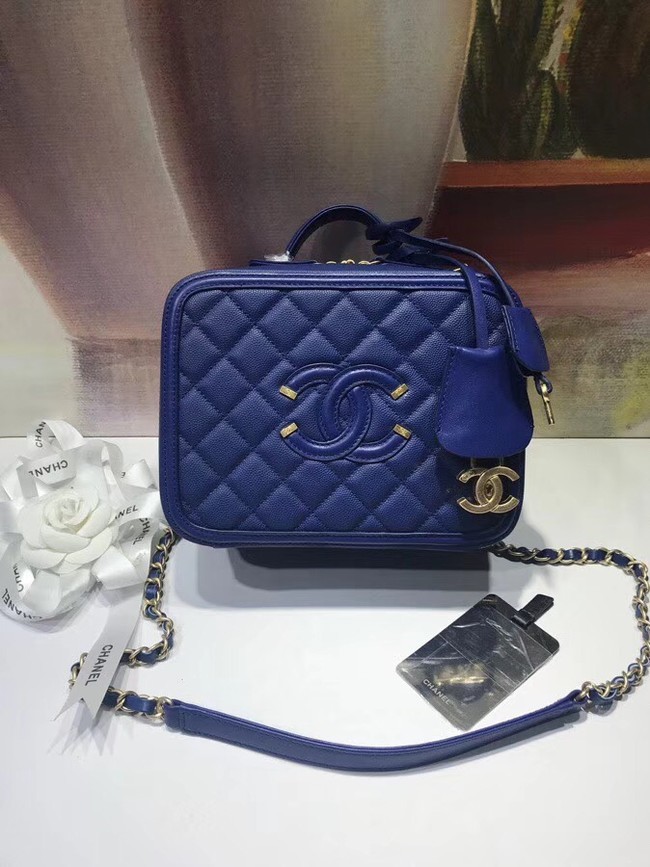 Chanel Vanity Case Original A93343 blue HY20147aM39