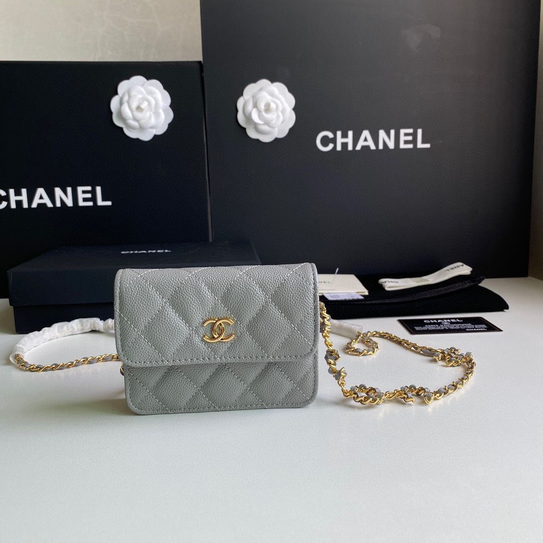 Chanel WOC Belt Bag Original Caviar Leather 2306 Gray HY9121vm49